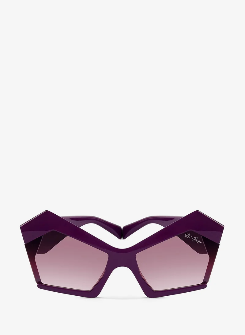 Woggles Red Pappy Faye Purple Cateye Sunglasses
