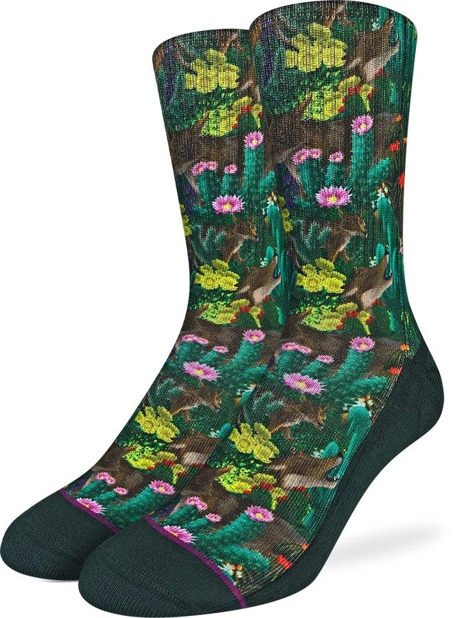 Good Luck Sock Men's Cactus Coyotes Socks, Adult, Shoe Size 8-13 - Image 1