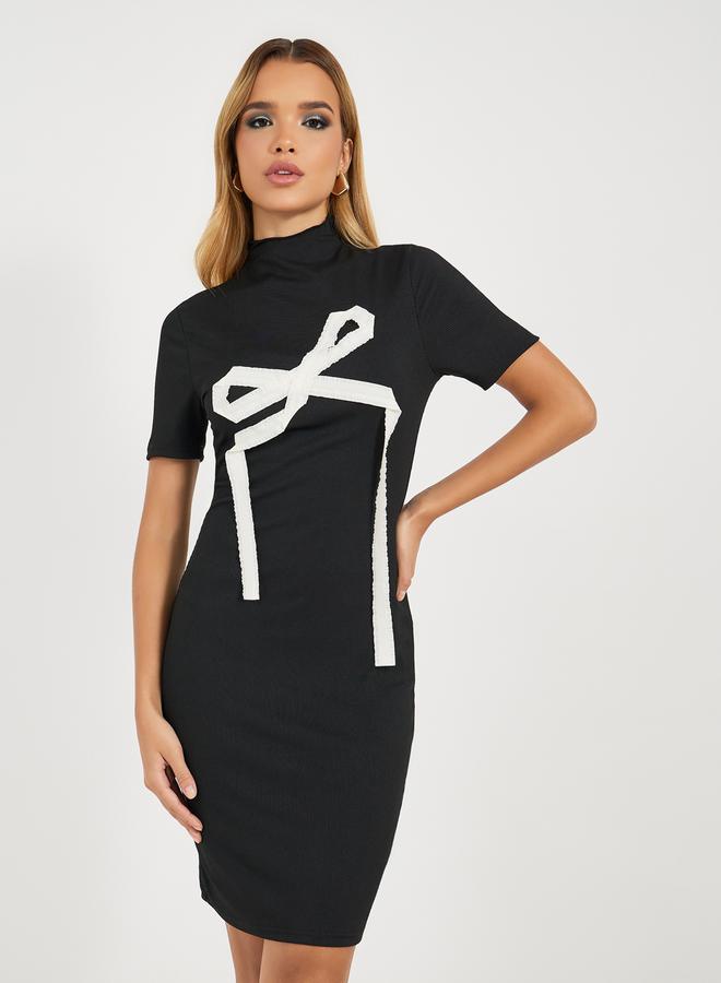 Styli Ribbed Mockneck Dress - Image 5