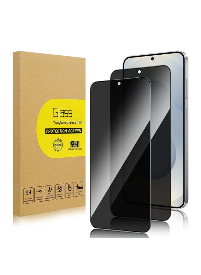 Lokyoo 2 Pack Privacy Screen Protector for Samsung Galaxy S25 [Anti-Spy Tempered Glass] [Fingerprint Unlock Support], Anti-Scratch, Bubble-Free, Easy Install 9H Protective Glass for Galaxy S25 - Image 1