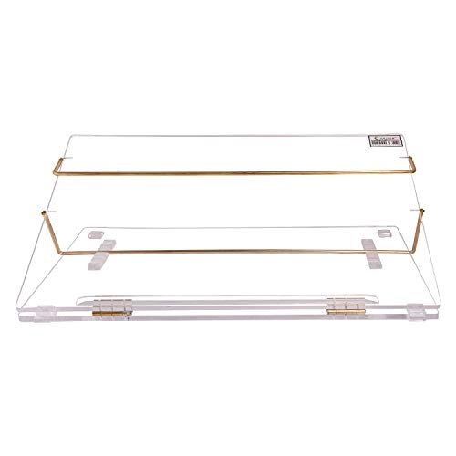 Rasper Acrylic Table Top Elevator with Adjustable Height Acrylic Writing Desk Slant Book Reading Stand Office Table Top Portable Laptop Table (Small Size 16x12 Inches, Clear) Premium 8mm Thickness - Image 3