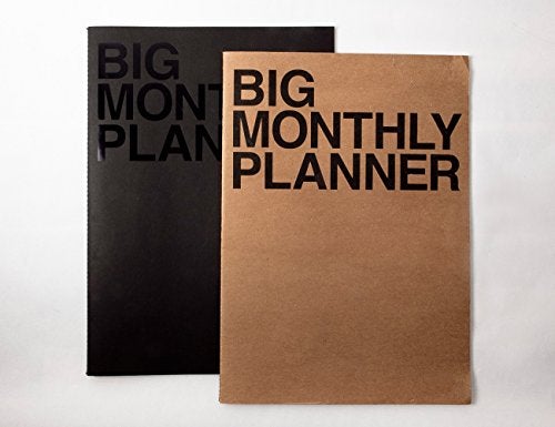 JSTORY Big Monthly Planner Stitch Bound Lays Flat Huge Undated Year Round Flexible Cover Goal/Time Organizer Thick Paper Eco Friendly Customizable A3 16 Months 18 Sheets Ver B - Image 2