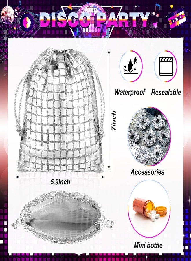 Locmeo 16 Pcs Disco Bags 6 x 7 Inch Disco Sequin Bag Bachelor Party Favors Gift Drawstring Glitter Decoration for 70s 80s Retro Wedding Bridal Shower Bachelor Party - Image 2