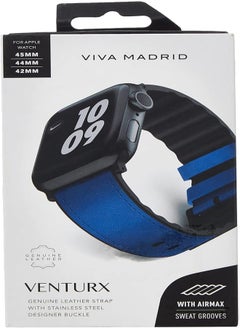 Viva Madrid Viva Madrid Ventrux Leather Strap for Apple Watch 42/44mm - Eventide Blue 