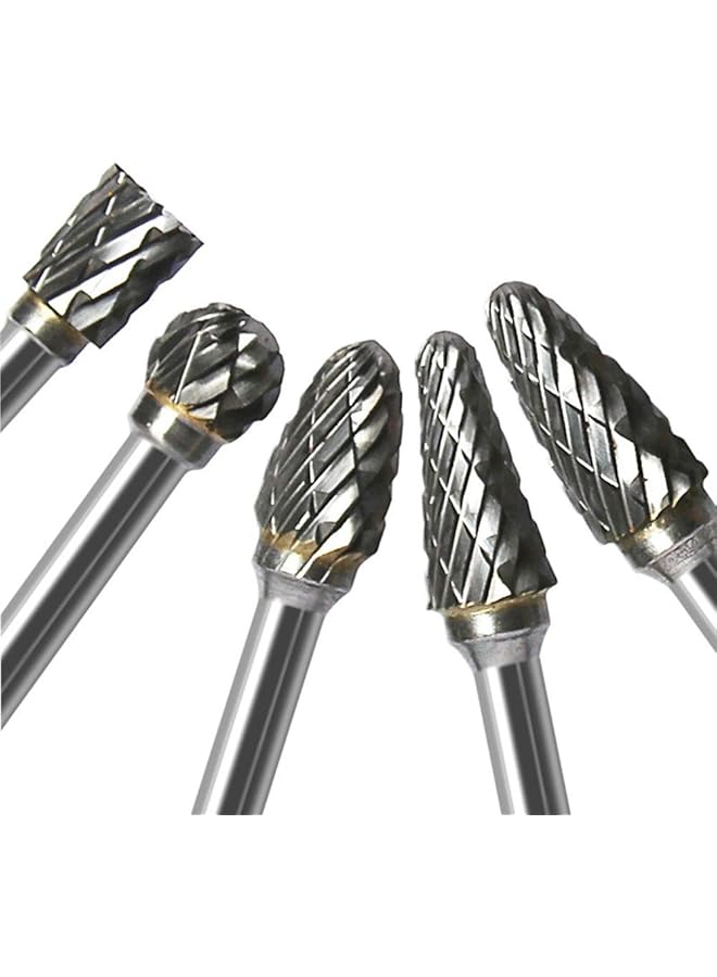 erorex Double Cut Carbide Rotary Burr Set 10 Pcs 1 8 Inch Shank 1 4 Inch Head Length Tungsten Steel For Woodworking Drilling Engraving Polishing - Image 3