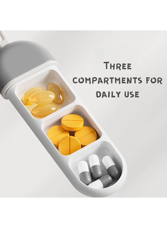 Modern pocket medicine and vitamin organizer - 3 compartments - Image 2