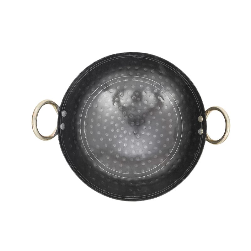 RBY Iron Hammered Kadai Handmade Useful for Frying and Cooking Free Stainless Steel Scrubber 2 LTR - Image 4