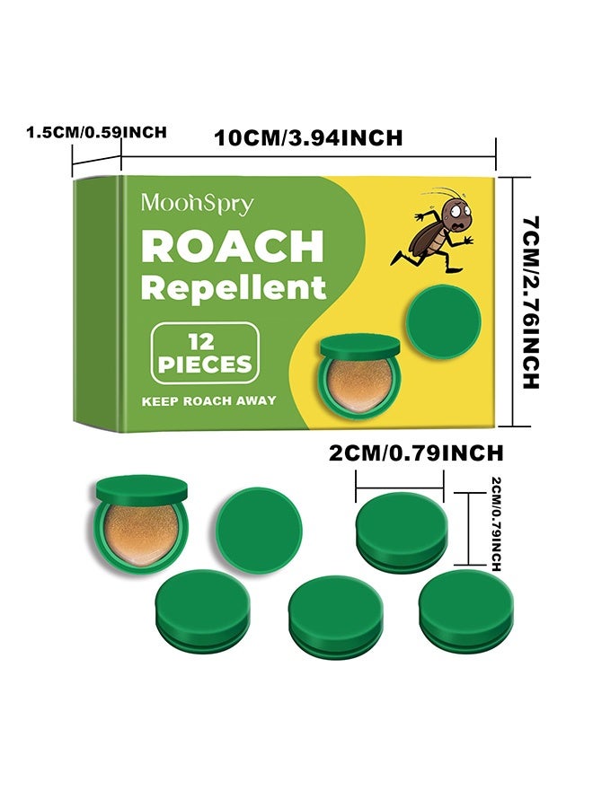 MOONSPRY 12 Pcs Roach Bait Stations, Roach Traps Killer, Natural Cockroach Repellent, Roach Traps Indoor/Outdoor Use For,Roaches, Ants etc - Image 2