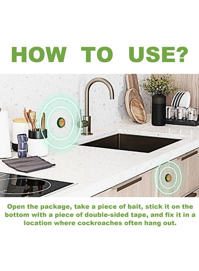 MOONSPRY 12 Pcs Roach Bait Stations, Roach Traps Killer, Natural Cockroach Repellent, Roach Traps Indoor/Outdoor Use For,Roaches, Ants etc - Image 4