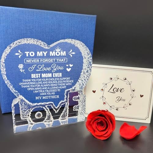 K-MLICE Mothers Day Mom Gifts, Birthday Crystal Gifts for Mom from Daughter Son Happy Mothers Day Anniversary Christmas Mama to My Mom Best Presents - Image 3