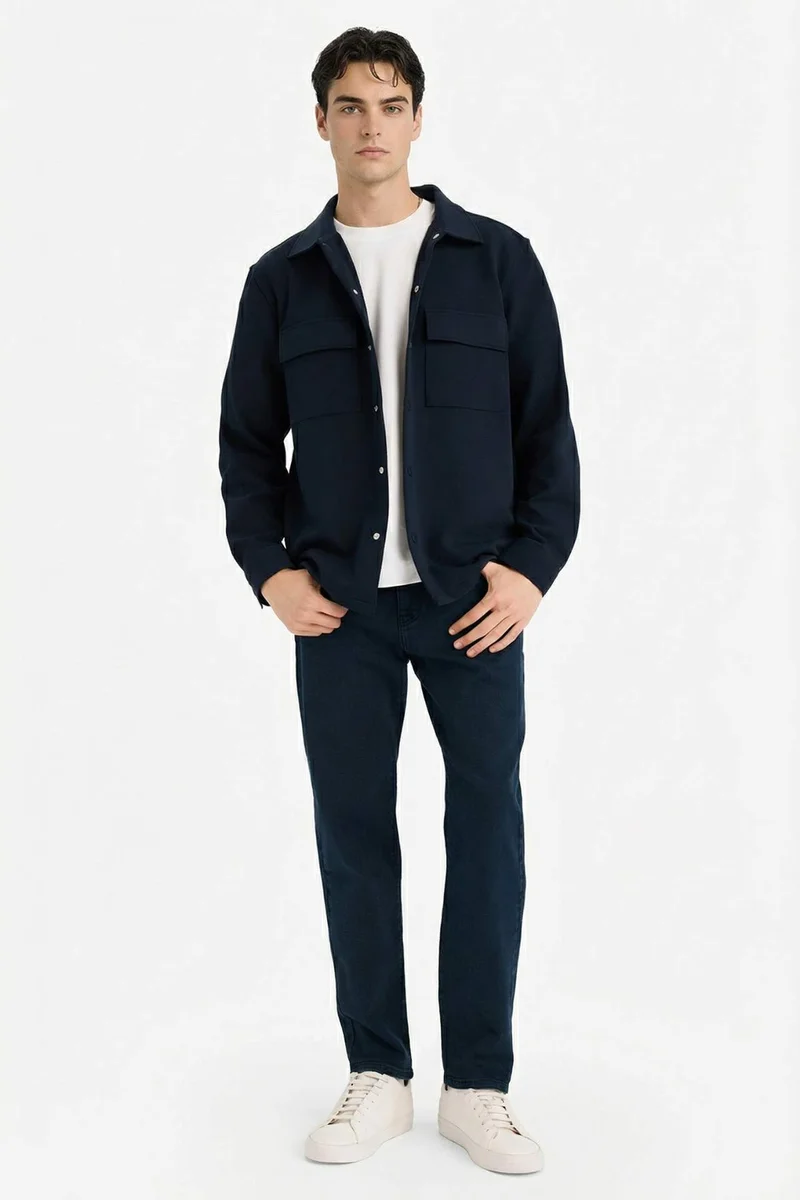 ديفاكتو Regular Fit Long Sleeve Overshirt
