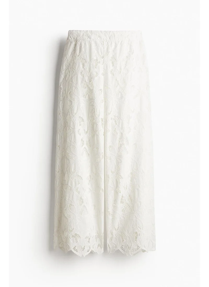 H&M Broderie anglaise trousers