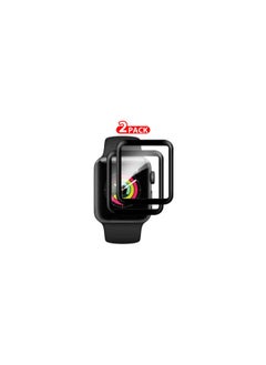 کاتانس 2Packs Screen Protector for Apple Watch 42mm Series 1 2 3 HD Clear Ultra-Thin Curved Full Coverage Glass (42mm)  - Image 1