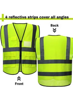 SFVest High Visibility Reflective Safety Work Vest With Multiple Pocket Green/Black LXLXXL  - Image 1