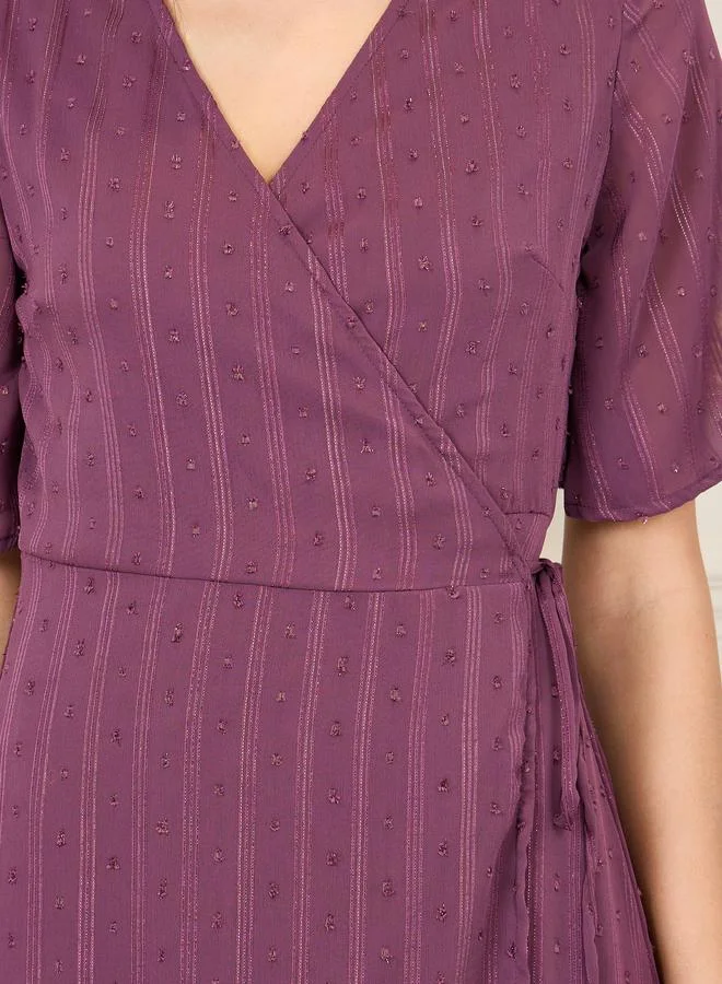 Styli Ruffled Midi Dress