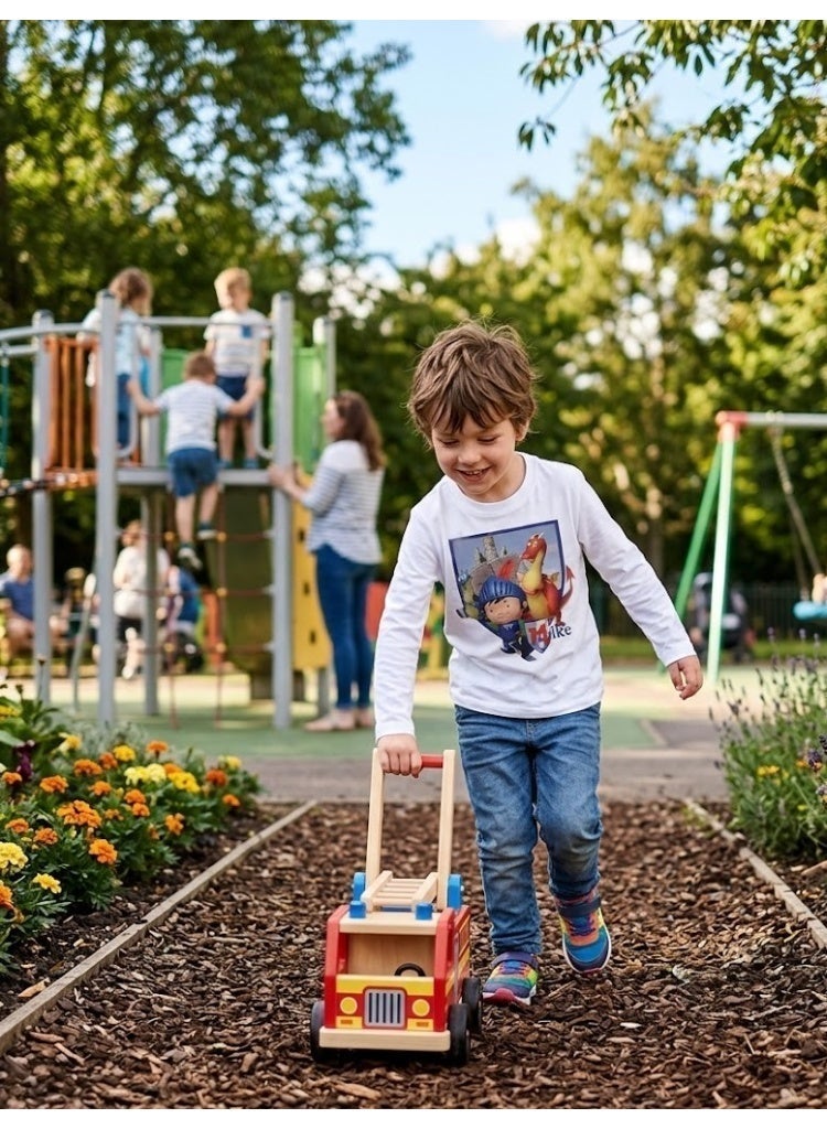 مايك قميص بأكمام طويلة للأولاد الصغار عليه صورة مايك الفارس، مصنوع من القطن بنسبة 100%، من إنتاجkids tv - Image 2