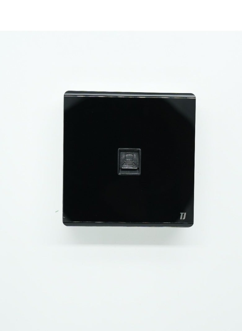 تي جيه TJ INCLINE BLACK DATA SOCKET SINGLE (CAT 6) 10126