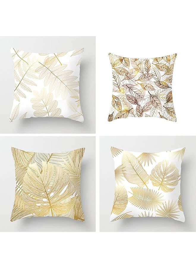 The Bros soft throw pillow covers living room sofa bedroom home decor Square cushion cover 18x18 inch (4 piece set)