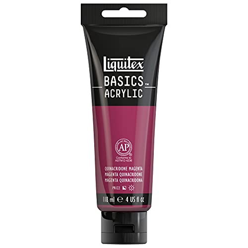 Liquitex BASICS Acrylic Paint, 4-oz tube, Quinacridone Magenta - Image 1