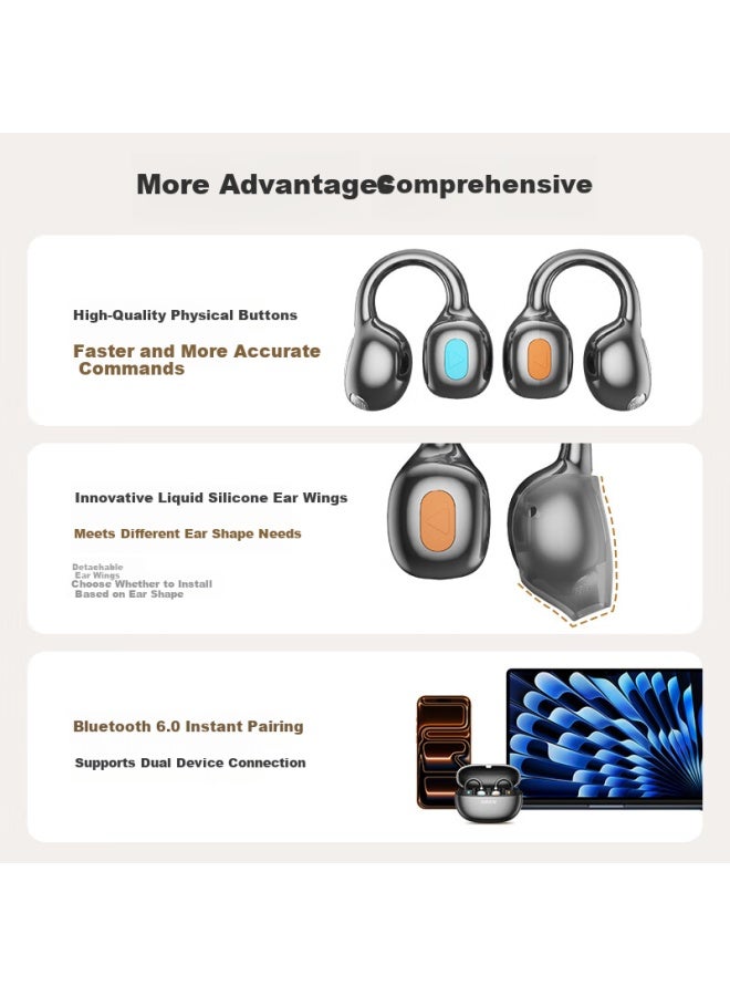 Viken New Berlin Sound Ai Bone Conduction Bluetooth Ear Clip Wireless Open Sport Running Long Battery Life Non-in-ear Ear Hook - Image 2
