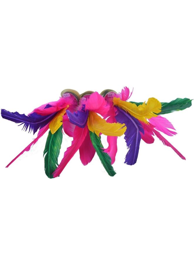 LAMAY Kick Shuttlecock Chinese Jianzi Colorful Feather Foot Sports Outdoor Toy Game (Size : 6PCS) - Image 2