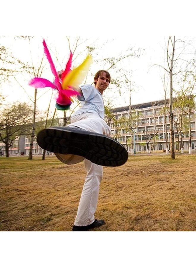 LAMAY Kick Shuttlecock Chinese Jianzi Colorful Feather Foot Sports Outdoor Toy Game (Size : 6PCS) - Image 5