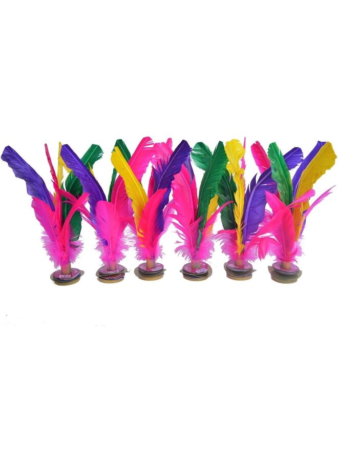 LAMAY Kick Shuttlecock Chinese Jianzi Colorful Feather Foot Sports Outdoor Toy Game (Size : 6PCS) - Image 1