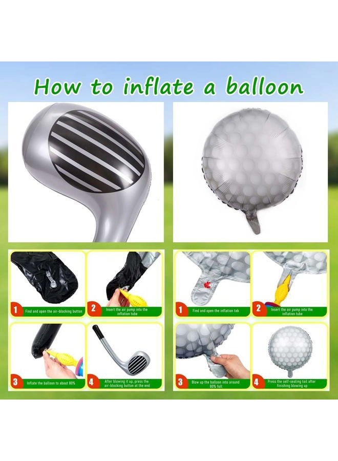 Yowget 15Pcs Golf Balloons Birthday Balloons Include 13Pcs 18 inch Balloons & 2Pcs Golf Club Balloons Decor,Golf Themed Party Decorations for Boys - Image 5