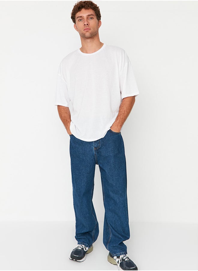 trendyol Indigo Wide Leg Jeans TMNSS22JE0229  - Image 1