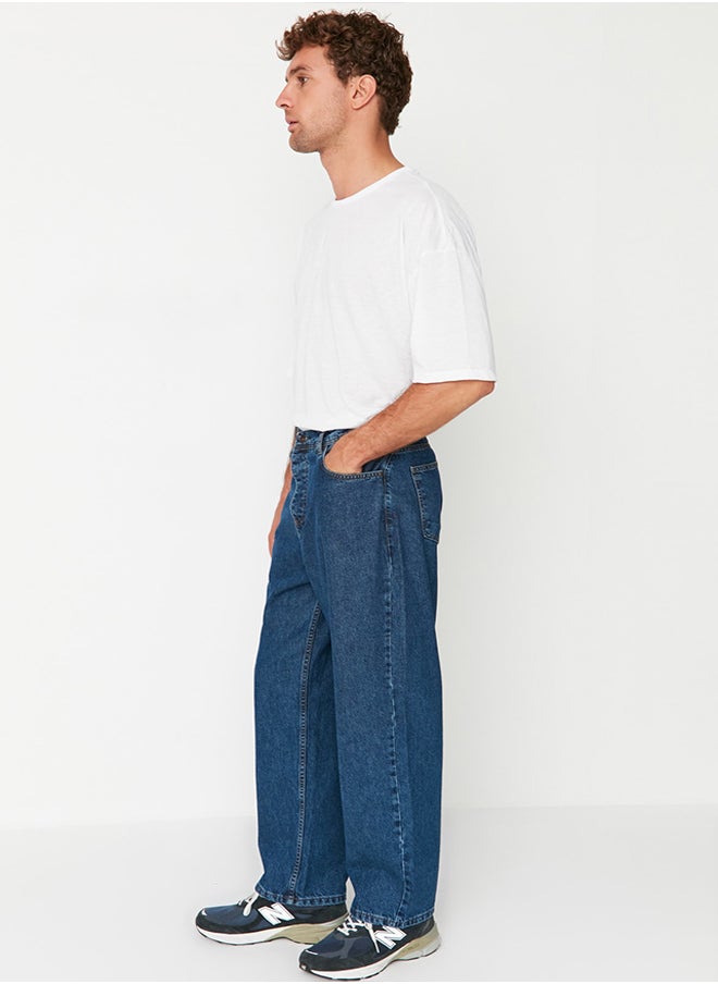 trendyol Indigo Wide Leg Jeans TMNSS22JE0229  - Image 3
