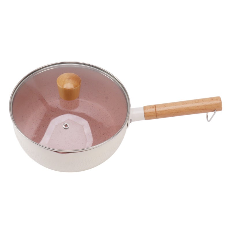 Non Stick Saucepan 18cm / 7.1in Superior Stone Nonstick Coating Small Saucepan With Lid - Evenly Heating Aluminum Alloy Construction Visible Glass Lid for Home Kitchen Dorm Apartment Baby Food Soup Sa - Image 5