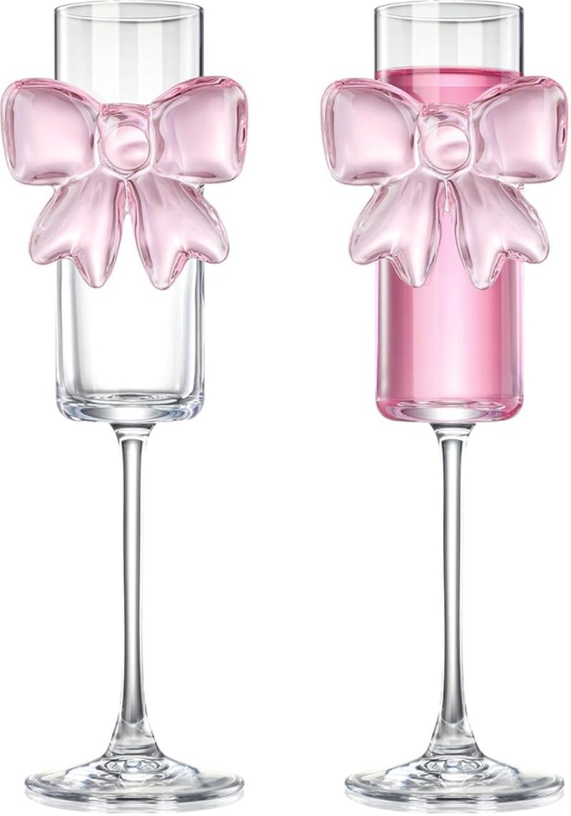 Next Store Bowknot Design High Quality Pure Glass Wine Glass