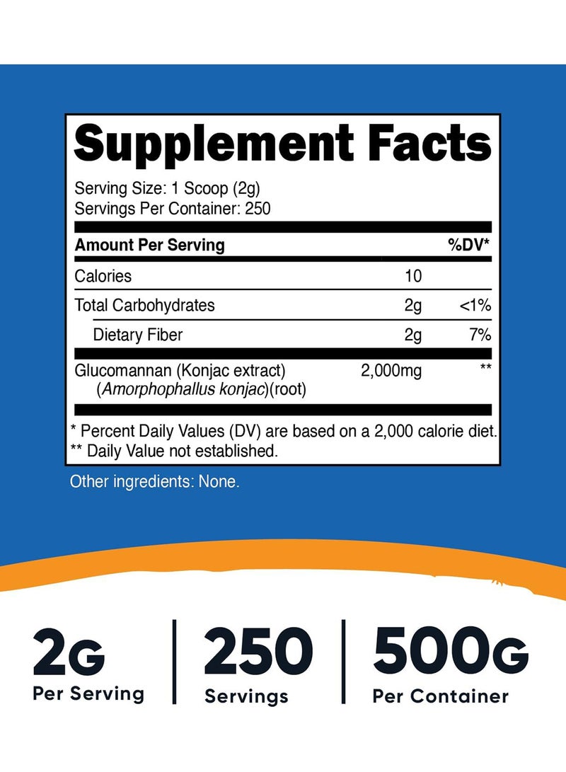 Nutricost Glucomannan Powder 500 Grams - Image 2