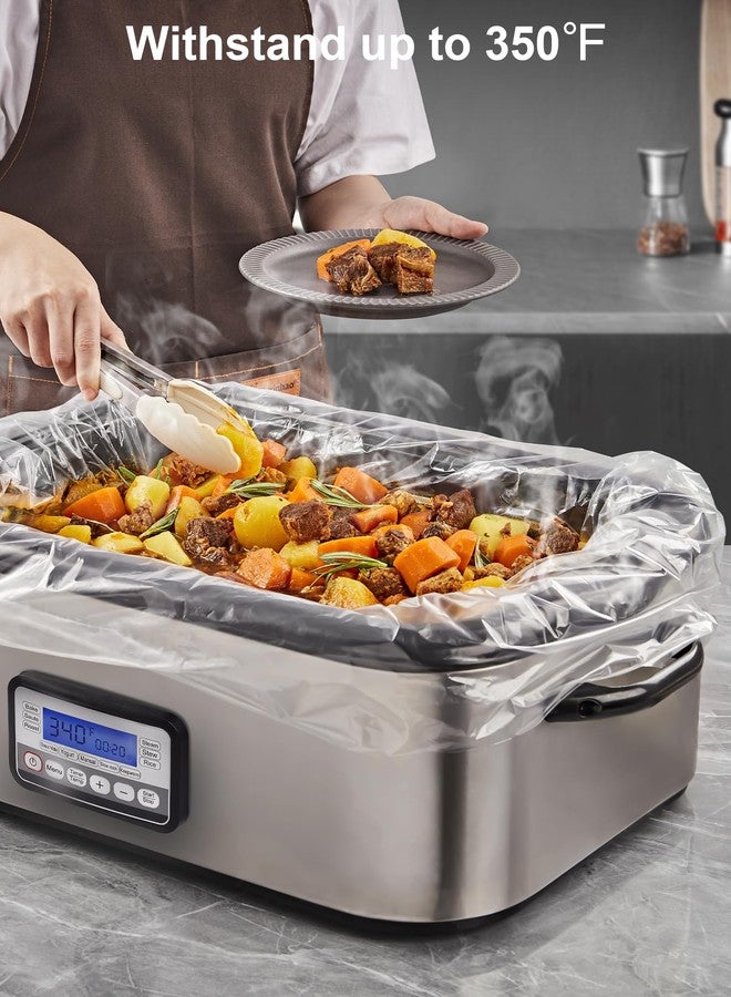 SMARTAKE Electric Roaster Liners, 10 Count Disposable Roaster Liners, Fits 16, 18, 22 Quart Roasters, Roaster Pan Oven Liners Plastic Cooking Bags for Instant Cleanup, 18 x 34 Inch - Image 4