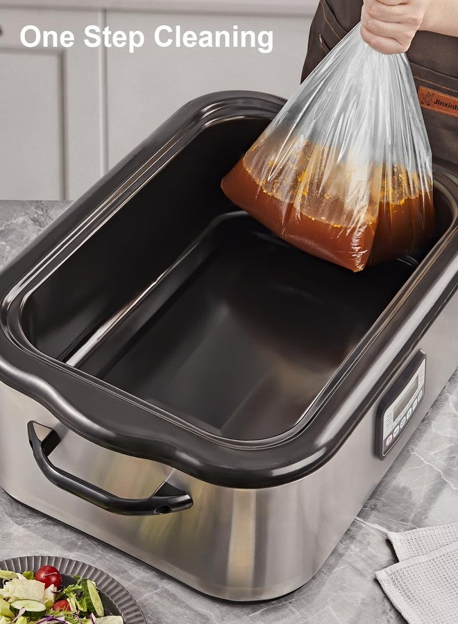 SMARTAKE Electric Roaster Liners, 10 Count Disposable Roaster Liners, Fits 16, 18, 22 Quart Roasters, Roaster Pan Oven Liners Plastic Cooking Bags for Instant Cleanup, 18 x 34 Inch - Image 5