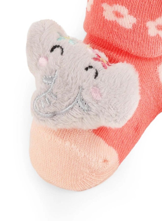 Kicks & Crawl Anti-skid/slip Starstruck Socks For Baby Boys and Girls Blue/Red (Pack of 2) - 0-9M - Image 4