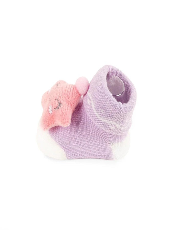 Kicks & Crawl Anti-skid/slip Starstruck Socks For Baby Boys and Girls Blue/Red (Pack of 2) - 0-9M - Image 3