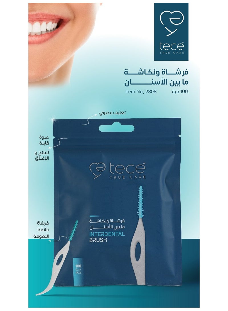 تيسى 100 قطعة فرشاة ونكاشة ما بين الأسنان من تي سي – مثالية لتنظيف ما بين الأسنان، تصميم عصري مريح للاستخدام - Image 1