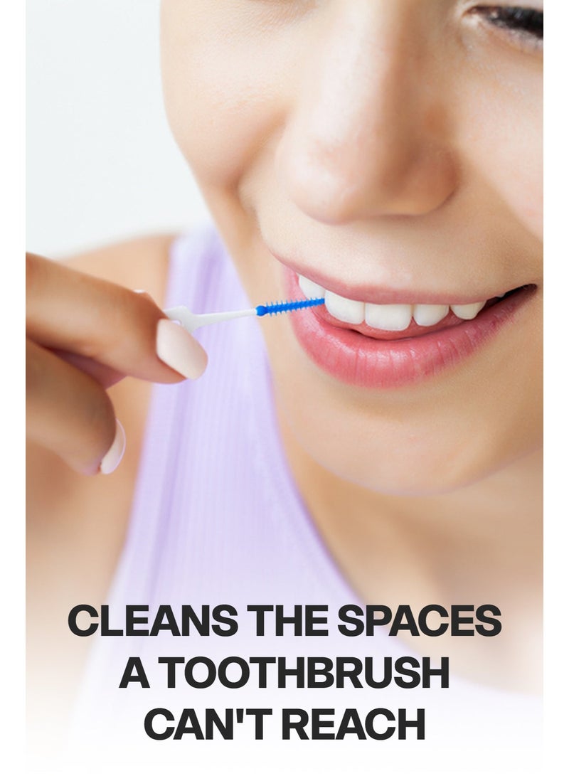 تيسى 100 قطعة فرشاة ونكاشة ما بين الأسنان من تي سي – مثالية لتنظيف ما بين الأسنان، تصميم عصري مريح للاستخدام - Image 2