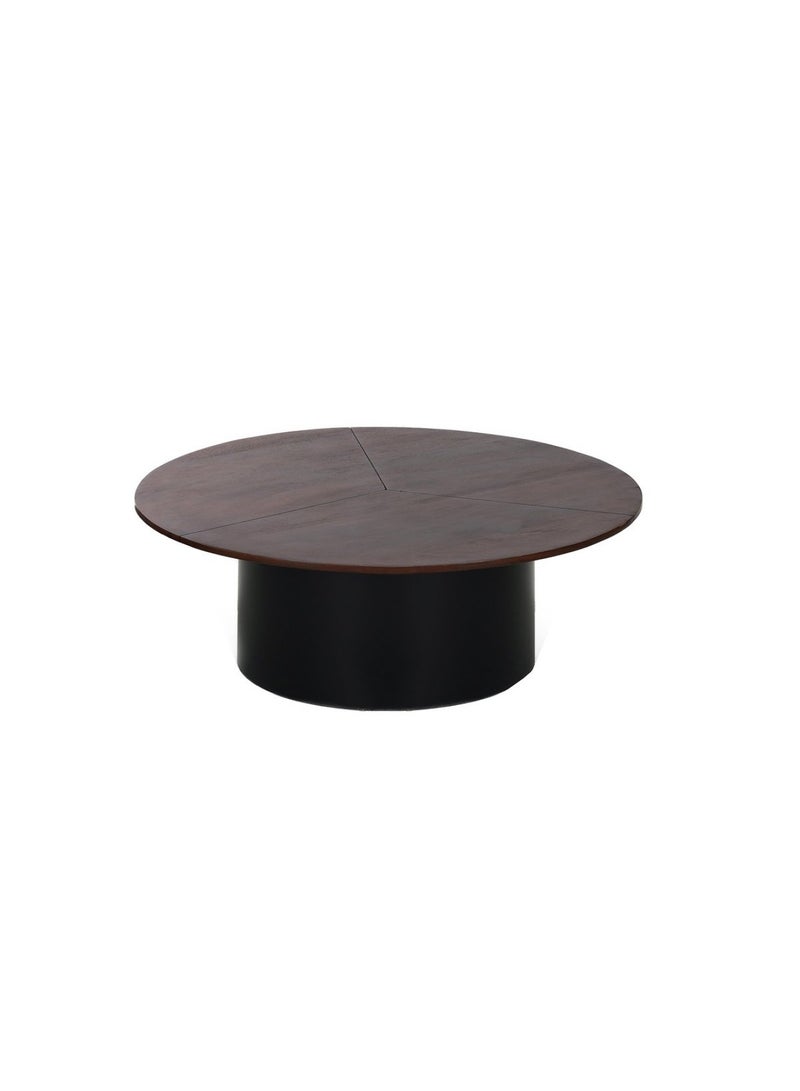 Pan Home Edralin Coffee Table Set Of 2 Solid Wood - Brown And Black - Image 2