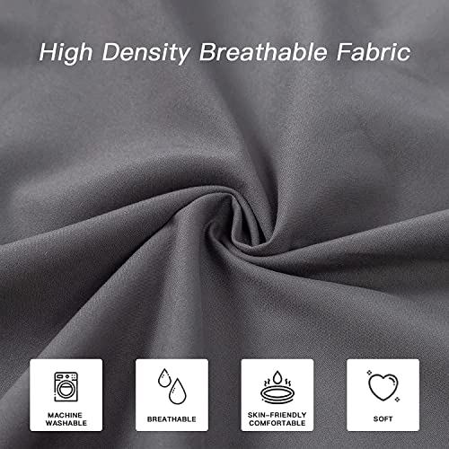 ATOOTFUSION Luxury Full Body Pillow Insert with Fiber Cover - Ultra Soft Body Pillow for Sleeping - Breathable Long Bed Pillow Insert, 20"x54" (Grey) - Image 4