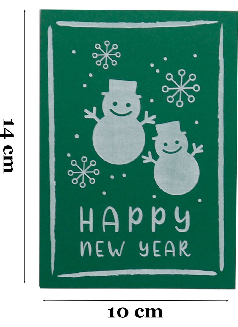 Repro Design 10X14 cm New Year Themed 5 Pieces Greeting Card Model-5 Happy New Year  - Image 3