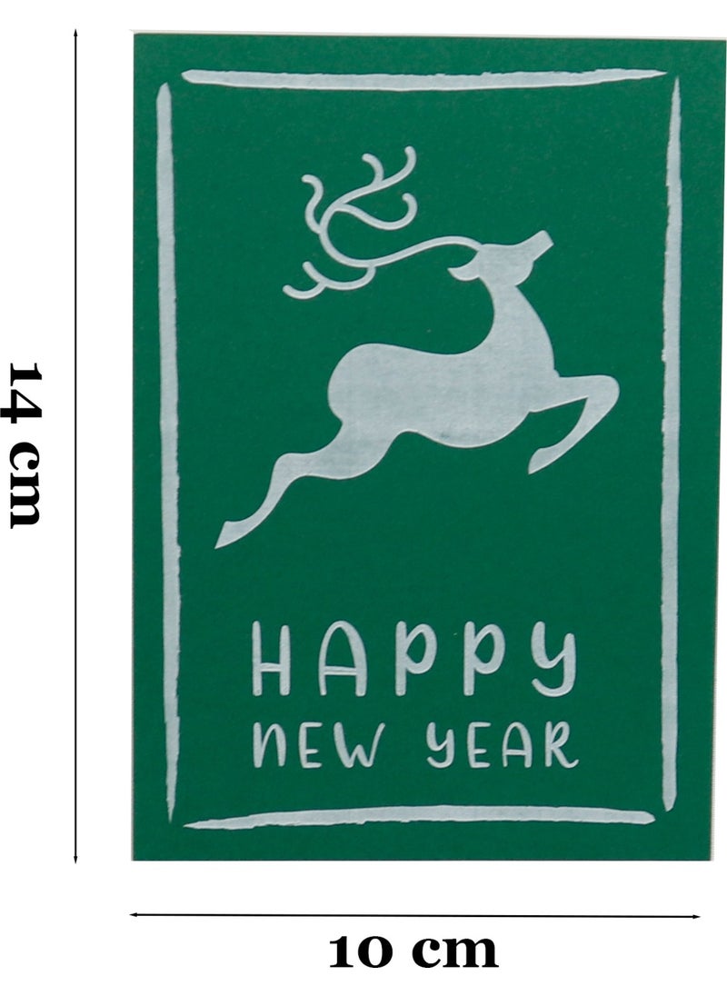 Repro Design 10X14 cm New Year Themed 5 Pieces Greeting Card Model-5 Happy New Year  - Image 2