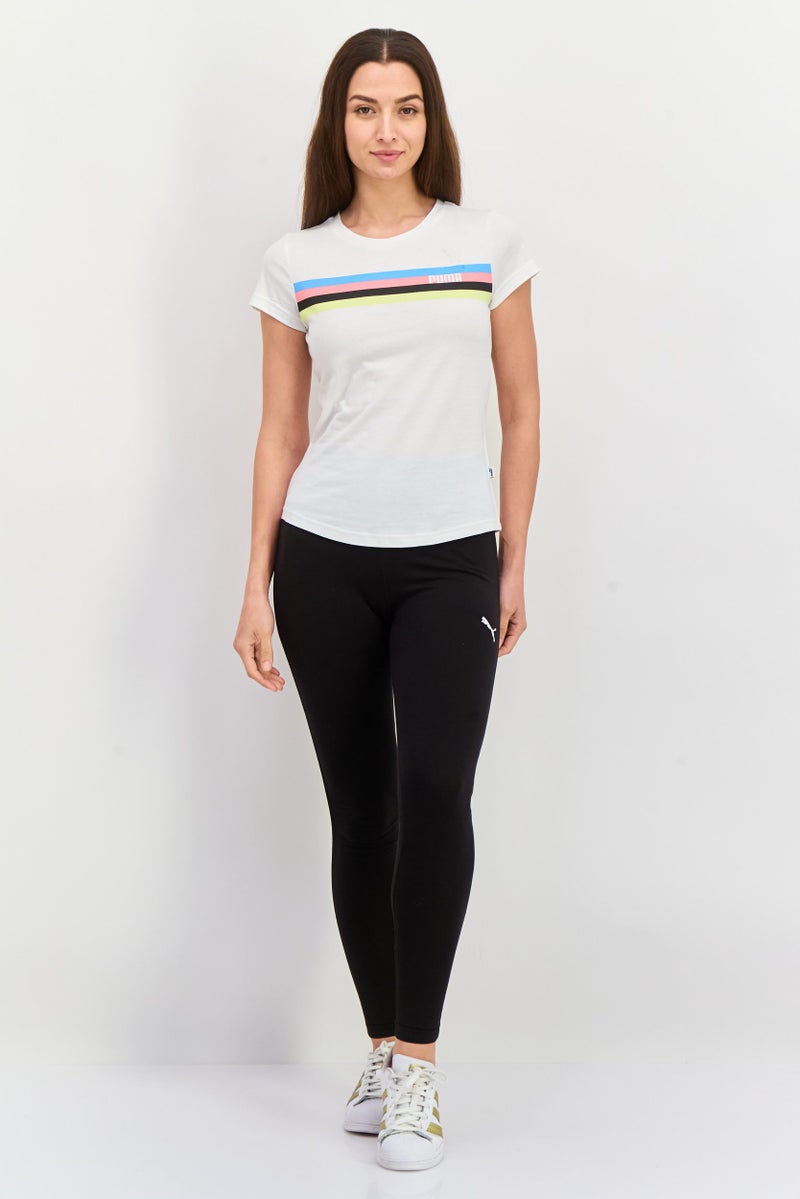 PUMA Women Sportswear Fit Short Sleeve Outdoor T-Shirt, White Combo - Image 4