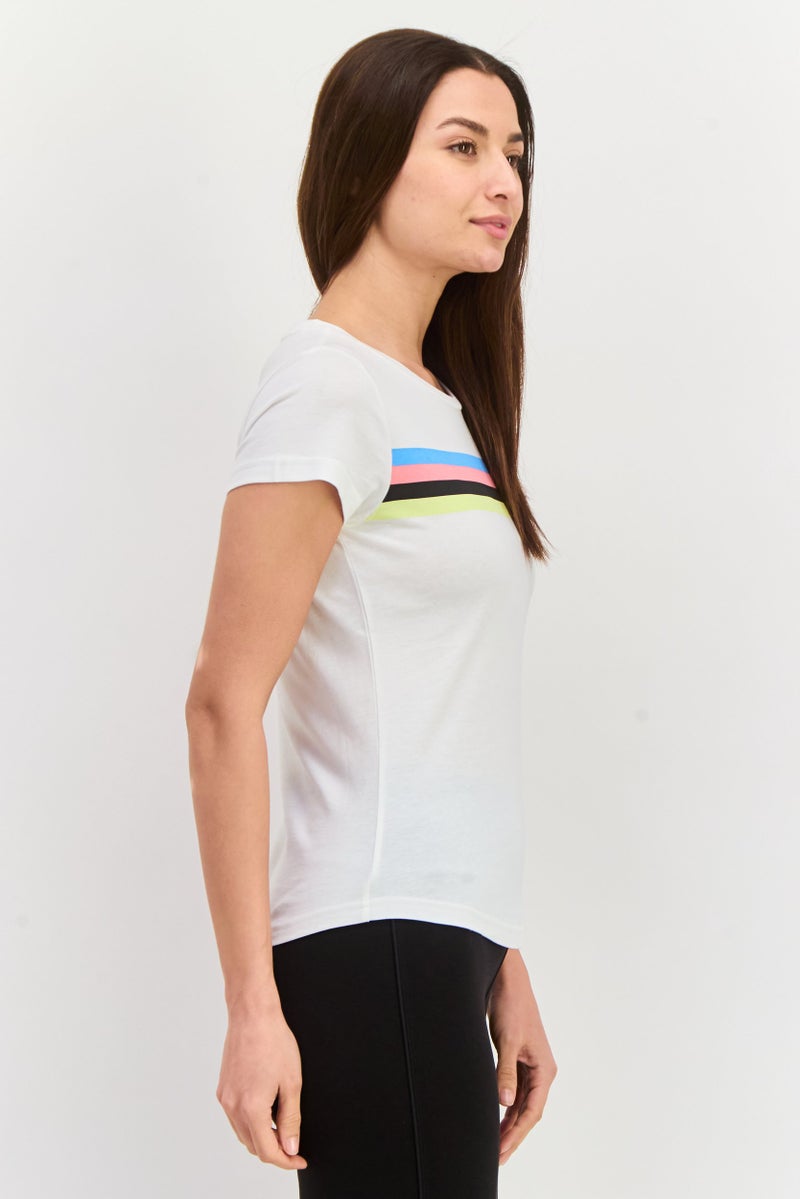 PUMA Women Sportswear Fit Short Sleeve Outdoor T-Shirt, White Combo - Image 2
