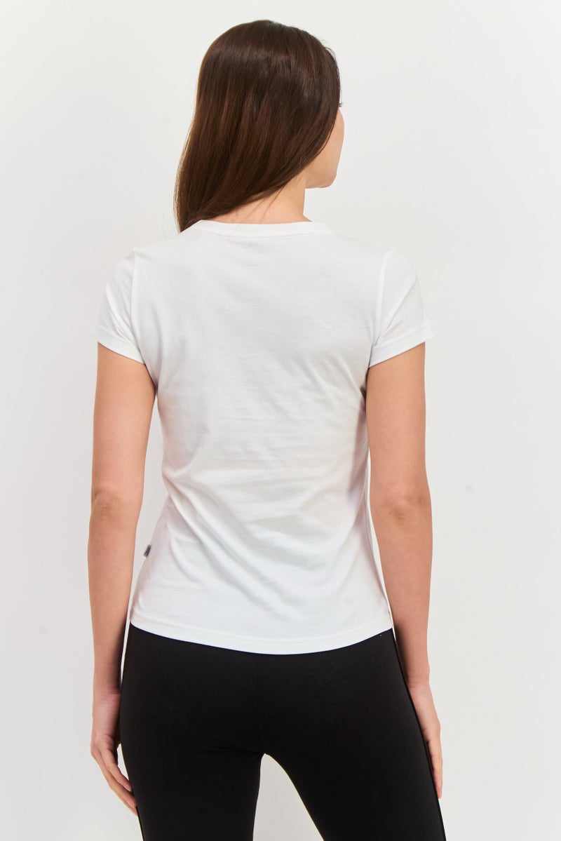 PUMA Women Sportswear Fit Short Sleeve Outdoor T-Shirt, White Combo - Image 3