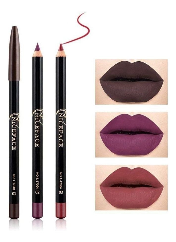NICEFACE 12-Piece Multicolor Lipliner Pencil Collection Lip Perfection in Every Shade
