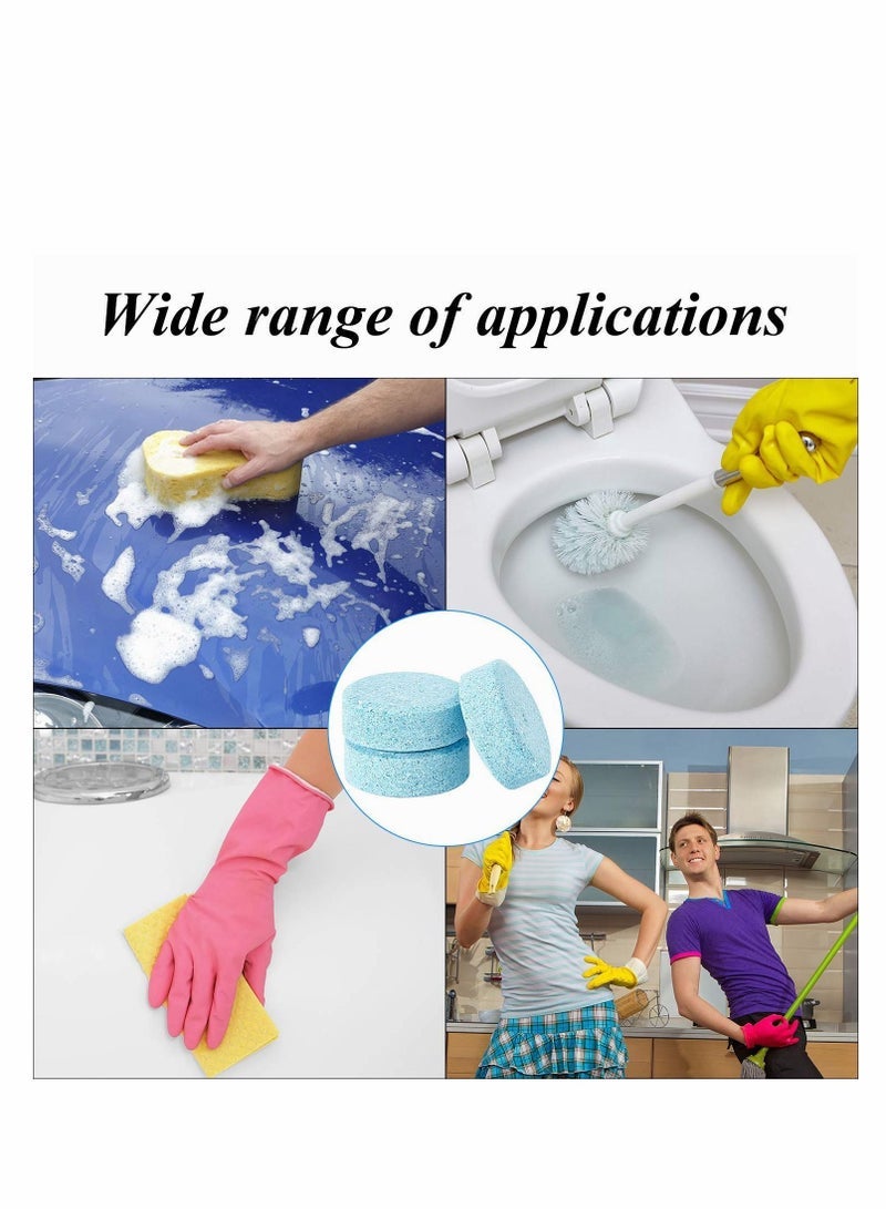 SYOSI 100 Pieces Car Windshield Glass Concentrated Washer Tablets Solid Car Effervescent Tablets Glass Solid Wiper Cleaning Tablets for Car Kitchen Window - Image 5