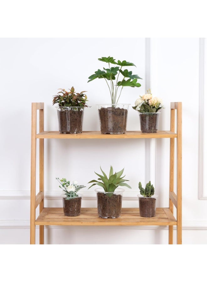 Relex 30 Pack 6/5/4Inch Clear Nursery Pots with Drainage Holes, Clear Plant Pot for Planting, Transparent Plastic Plant Pots, Durable Seed Starting Pot for Succulents - Image 5