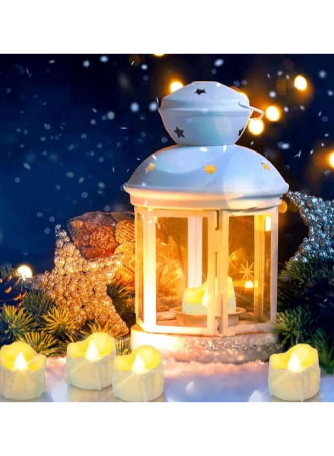 مجموعة من 12 شمعة شاي LED بدون لهب ومؤقتة تعمل بالبطارية - Image 2